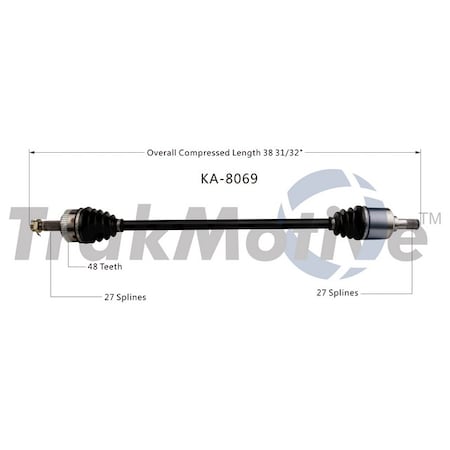 Surtrack Axle Cv Axle Shaft, Ka-8069 KA-8069